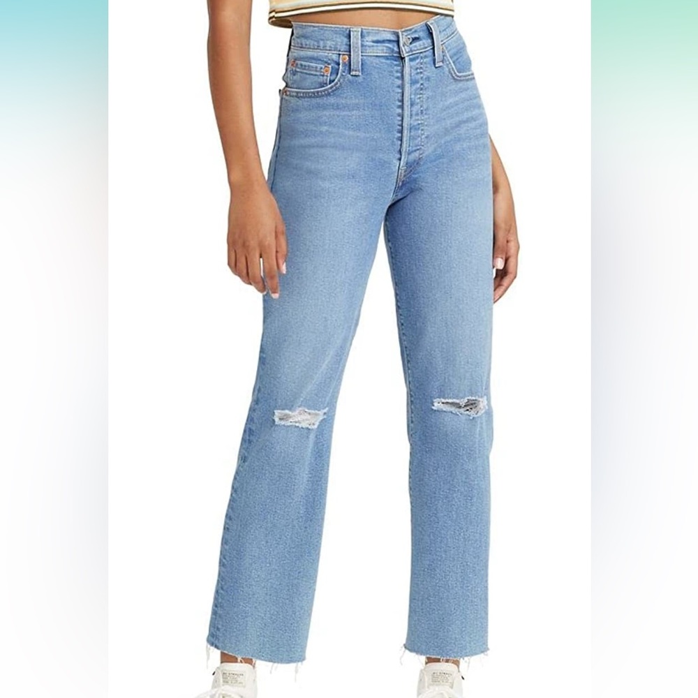 Levi's Women's Ribcage Straight Ankle Jeans, Fall Trip-Medium Indigo, 27